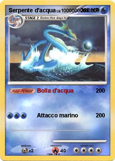 Pokemon Serpente d'acqua