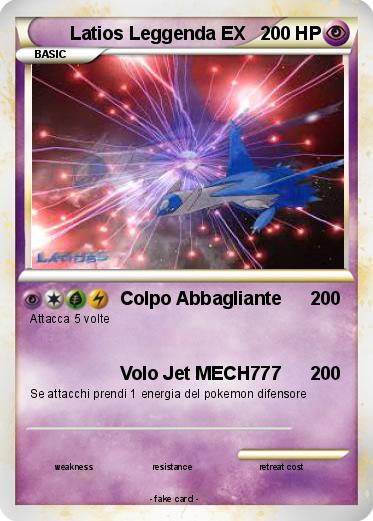 Pokemon Latios Leggenda EX