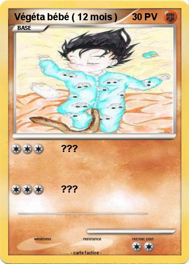 Pokemon Végéta bébé ( 12 mois )