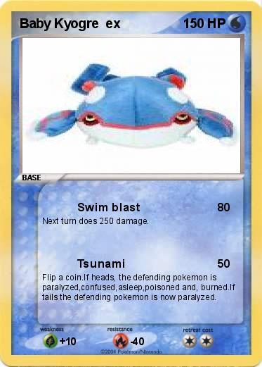 Pokemon Baby Kyogre  ex