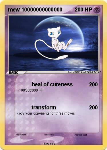 Pokemon mew 10000000000000