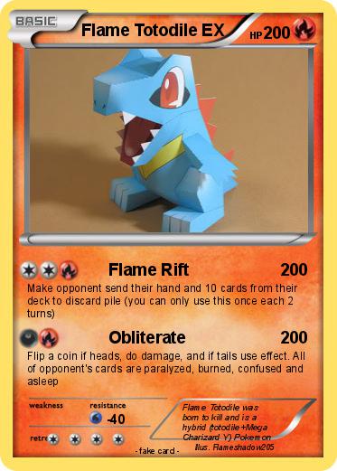 Pokemon Flame Totodile EX