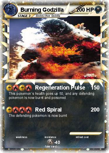 Pokemon Burning Godzilla