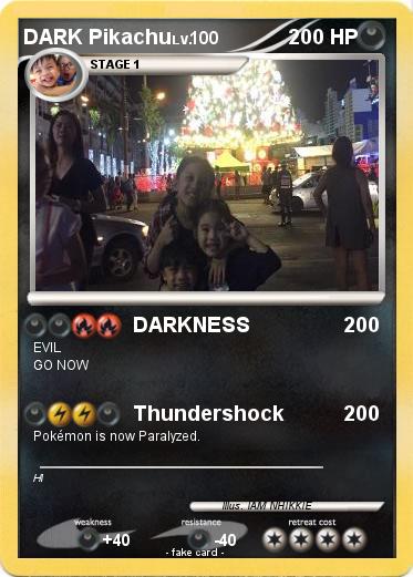 Pokemon DARK Pikachu