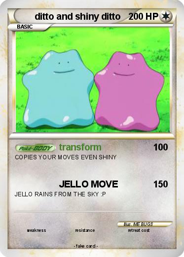 Pokemon ditto and shiny ditto