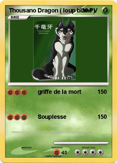 Pokemon Thousano Dragon ( loup blanc )