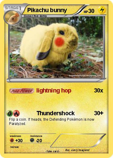 Pokemon Pikachu bunny