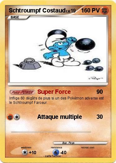 Pokemon Schtroumpf Costaud