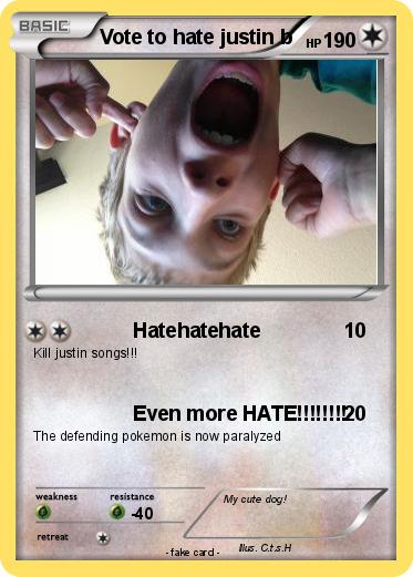 Pokemon Vote to hate justin b