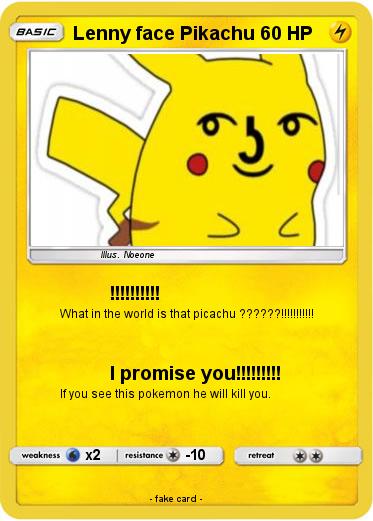 Pokemon Lenny face Pikachu