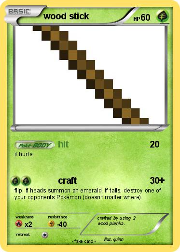 Pokemon wood stick