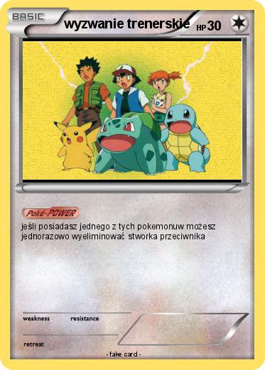 Pokemon wyzwanie trenerskie