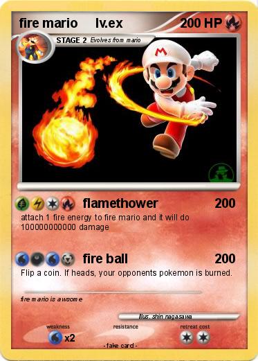 Pokemon fire mario     lv.ex