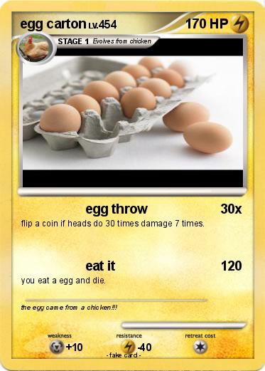Pokemon egg carton
