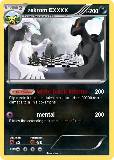 Pokemon zekrom EXXXX
