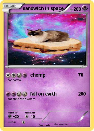 Pokemon sandwich in space