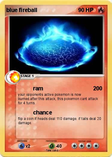 Pokemon blue fireball