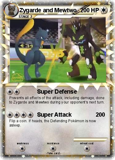 Pokemon Zygarde and Mewtwo