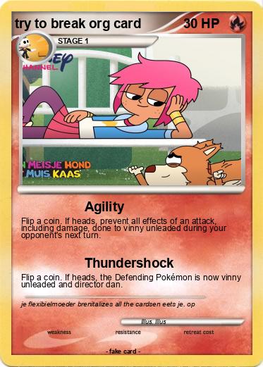 Pokemon try to break org card