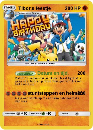 Pokemon Tibor,s feestje