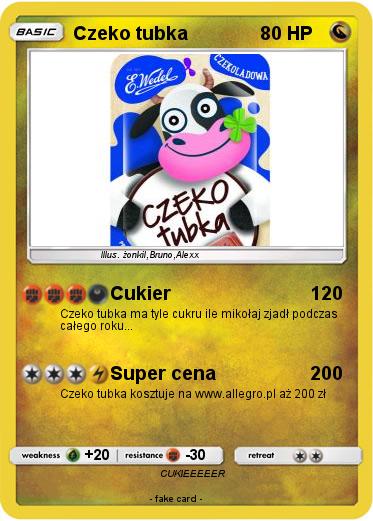 Pokemon Czeko tubka