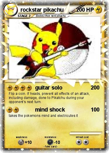 Pokemon rockstar pikachu