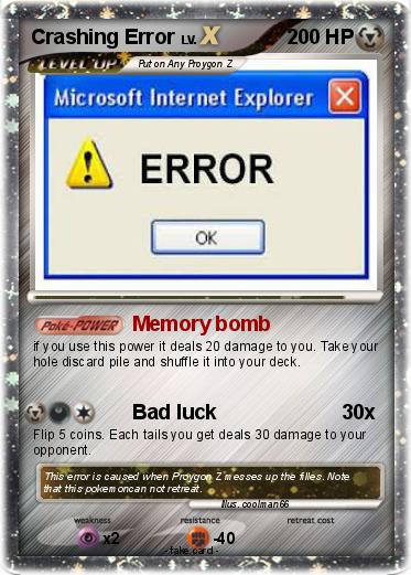 Pokemon Crashing Error