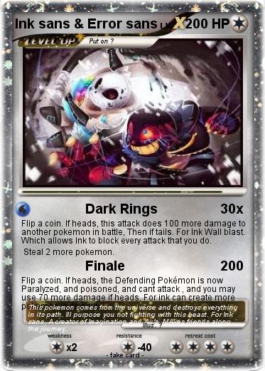 Pokemon Ink sans & Error sans