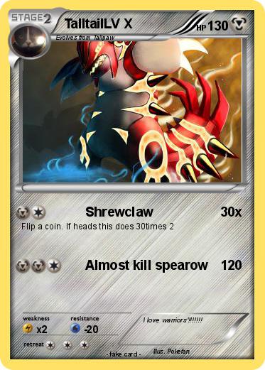 Pokemon TalltailLV X