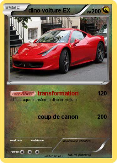 Pokemon dino voiture EX