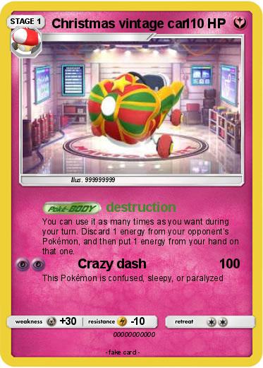 Pokemon Christmas vintage car
