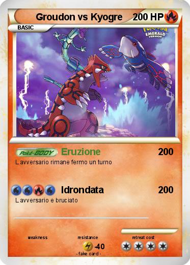 Pokemon Groudon vs Kyogre