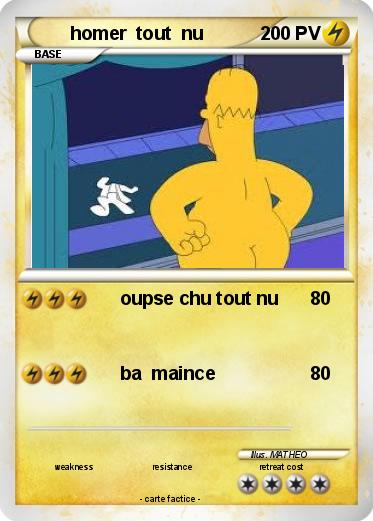Pokemon homer  tout  nu
