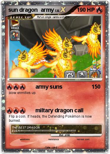 Pokemon sun dragon  army