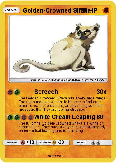 Pokemon Golden-Crowned Sifaka