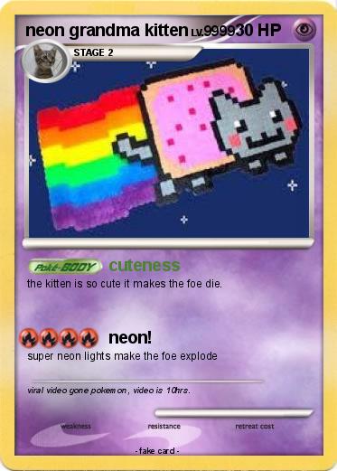 Pokemon neon grandma kitten