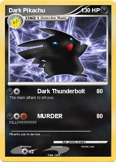 Pokemon Dark Pikachu
