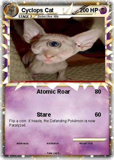 Pokemon Cyclops Cat