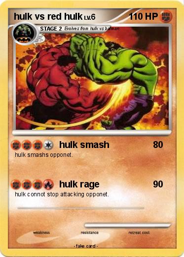 Pokemon hulk vs red hulk