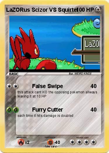 Pokemon LaZORus Scizor VS Squirtel