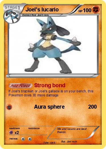 Pokemon Joel's lucario