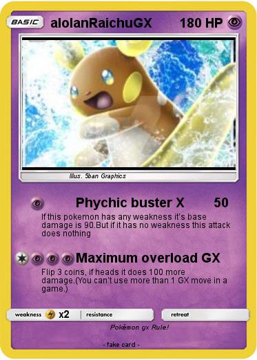 Pokemon alolanRaichuGX