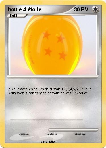 Pokemon boule 4 étoile