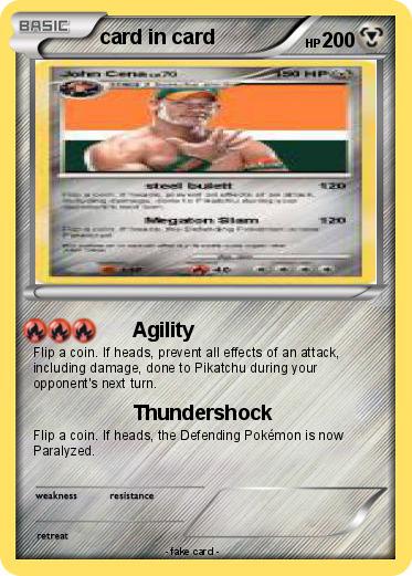 Pokemon card in card