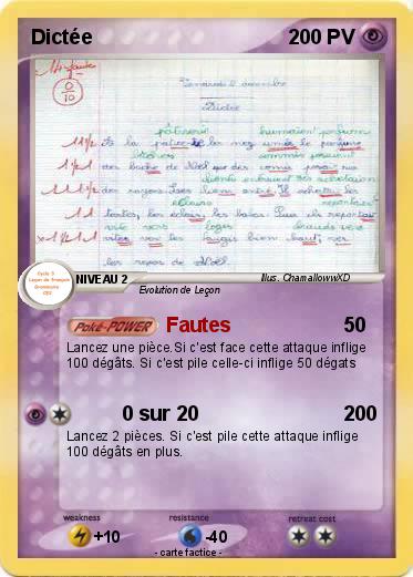 Pokemon Dictée