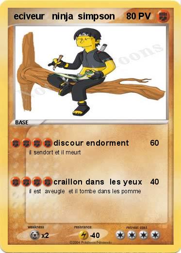 Pokemon eciveur   ninja  simpson