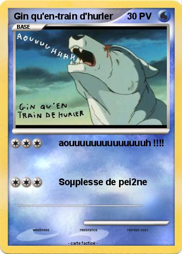Pokemon Gin qu'en-train d'hurler