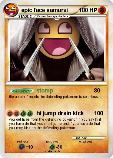 Pokemon epic face samurai