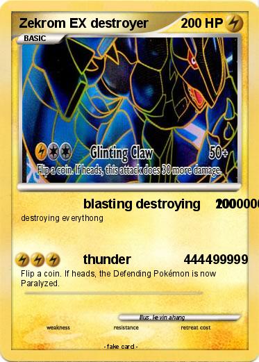 Pokemon Zekrom EX destroyer