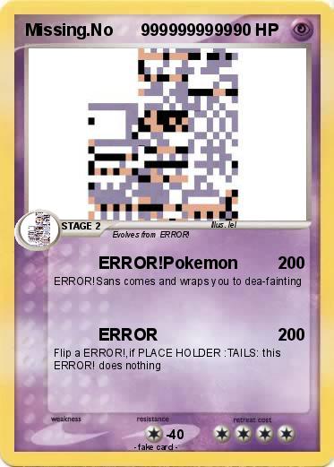 Pokemon Missing.No      9999999999